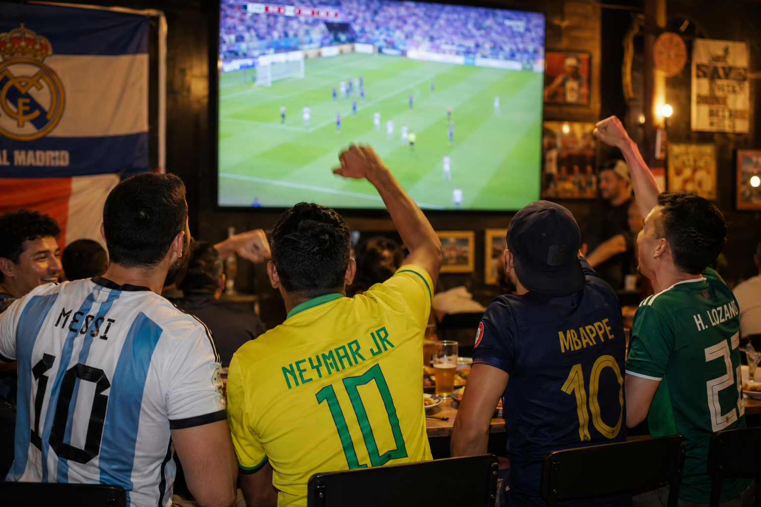 Cheers and celebrations at the sports bar