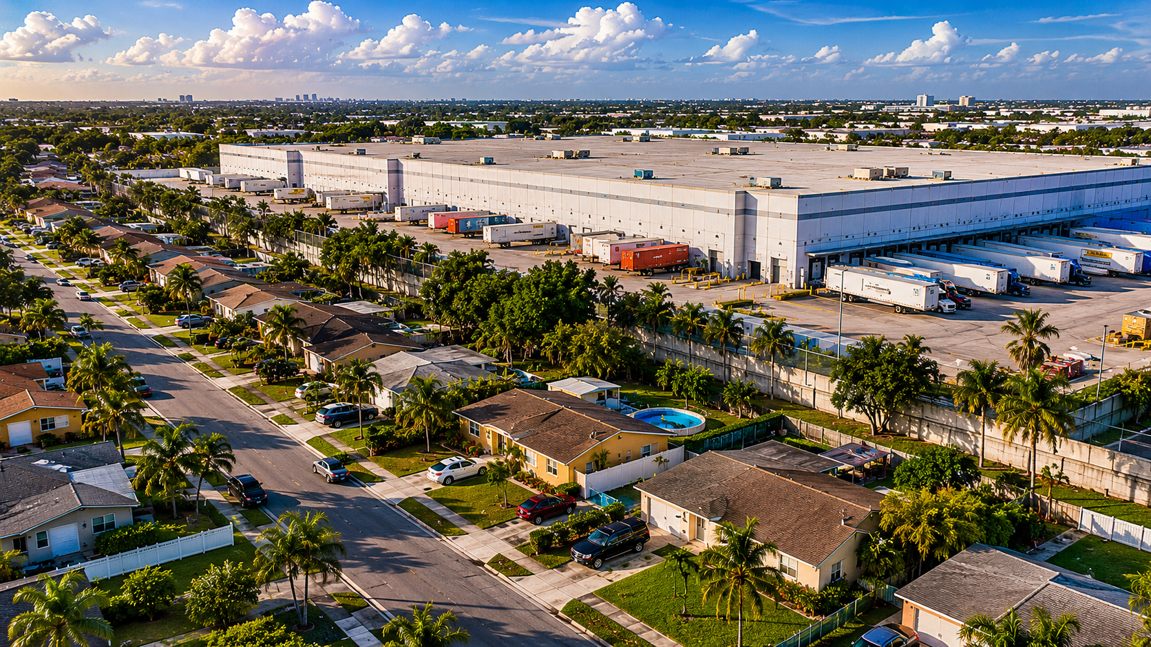 Residential homes in Miami Gardens near the NW 44th Court parcel that El Dorado Furniture wants to rezone from residential to industrial
