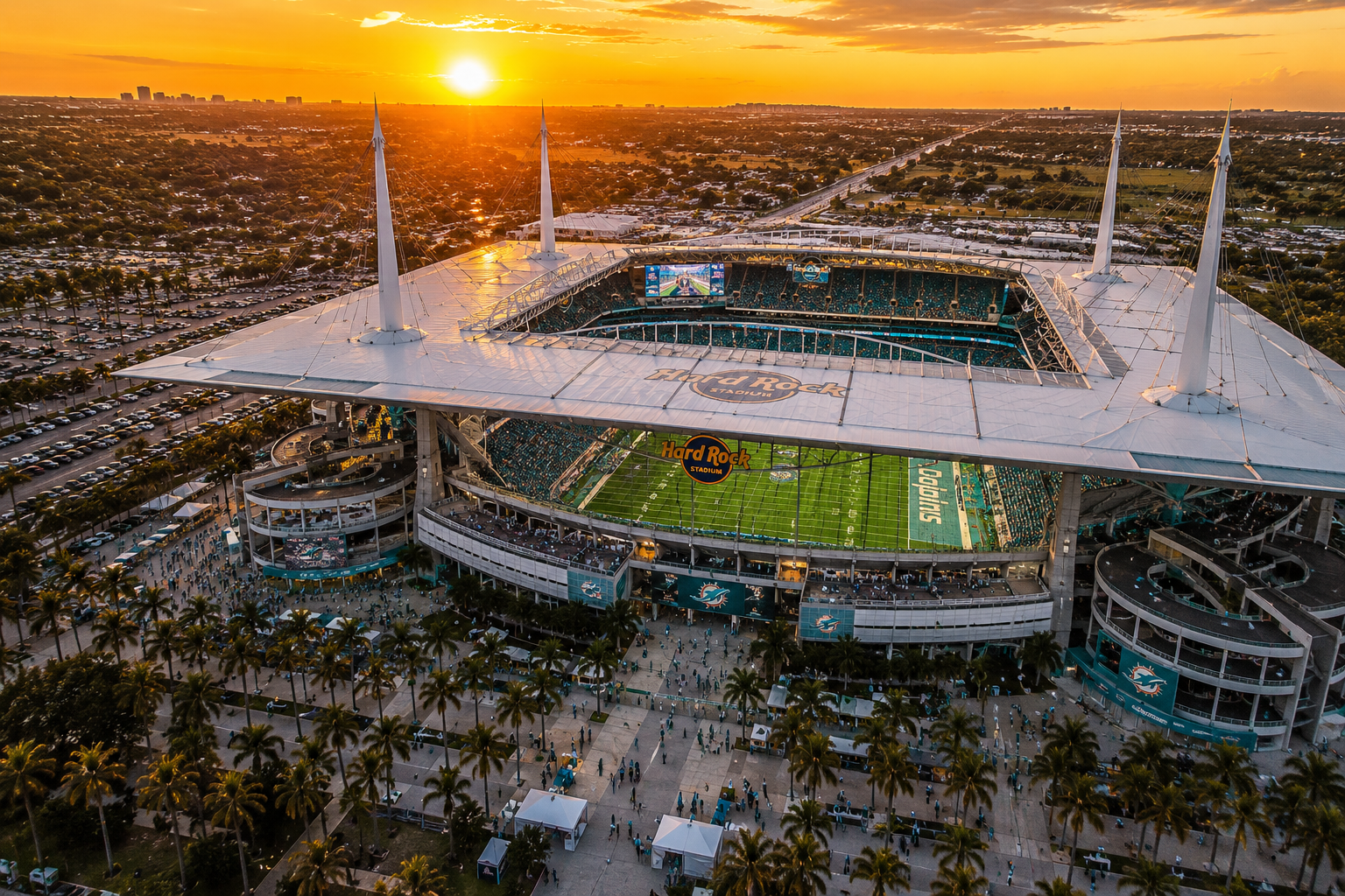 Hard Rock Stadium in Miami Gardens, home of the Miami Dolphins 2026 season schedule