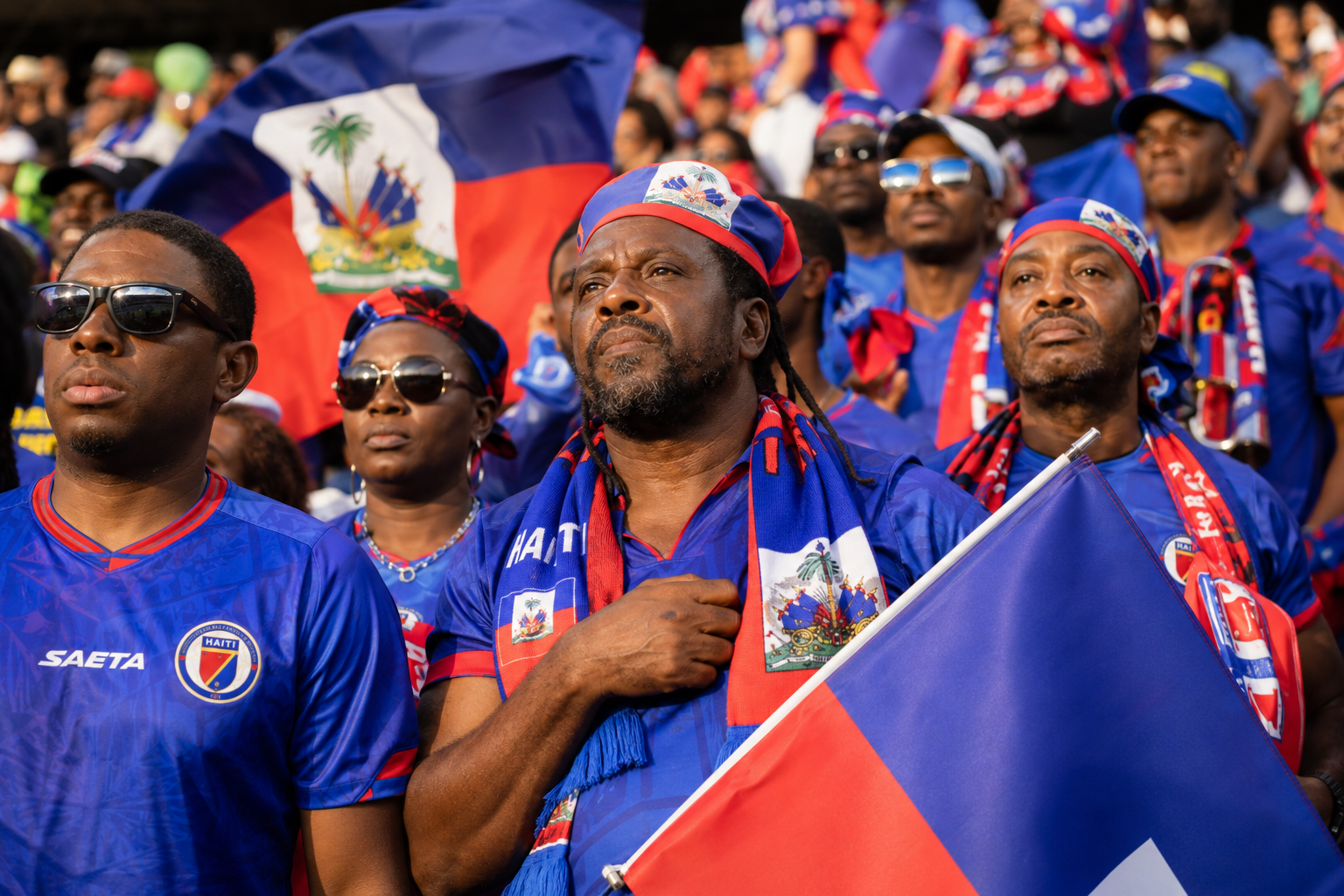 Intense Haitian pride in the stands