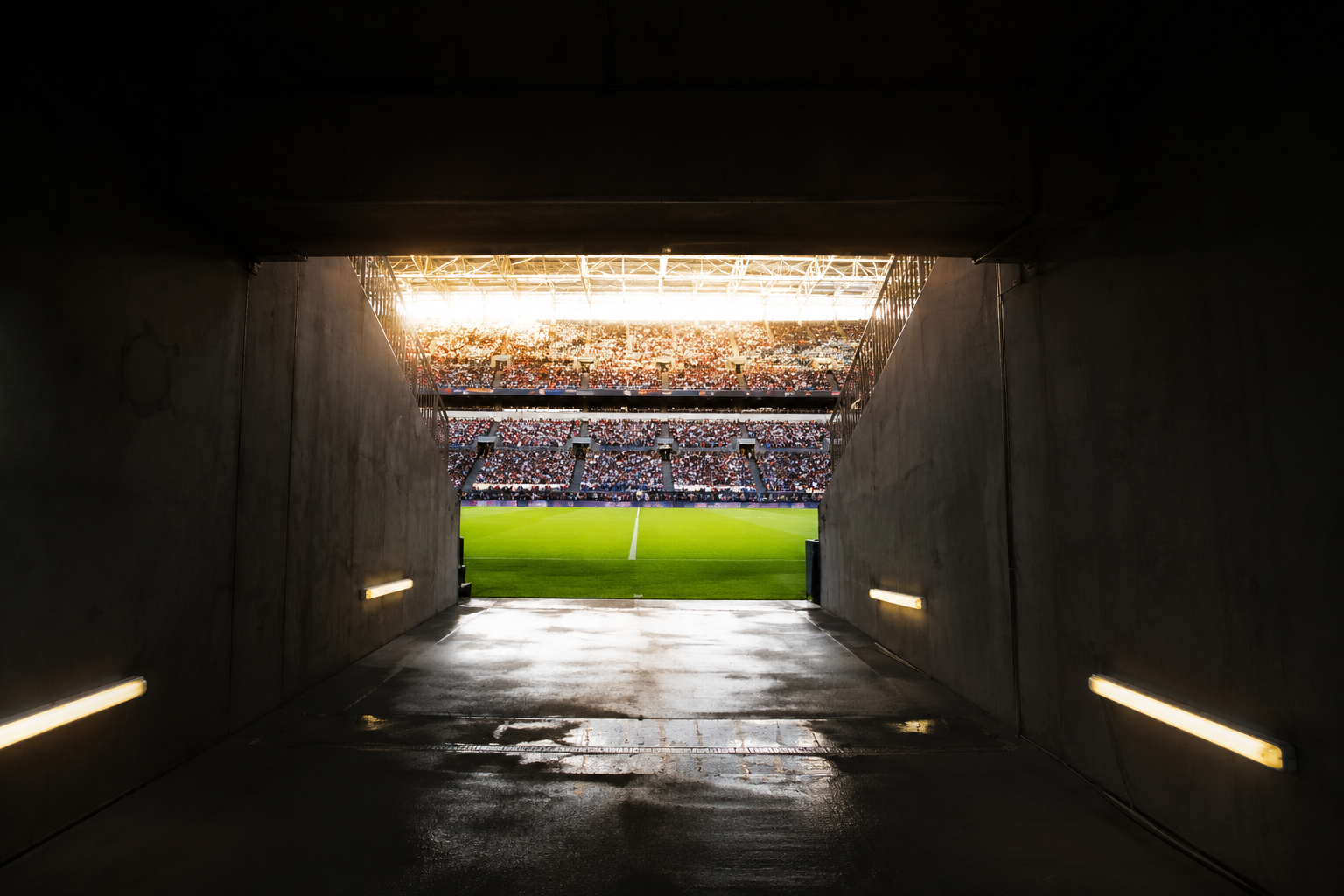 Tunnel to the stadium field