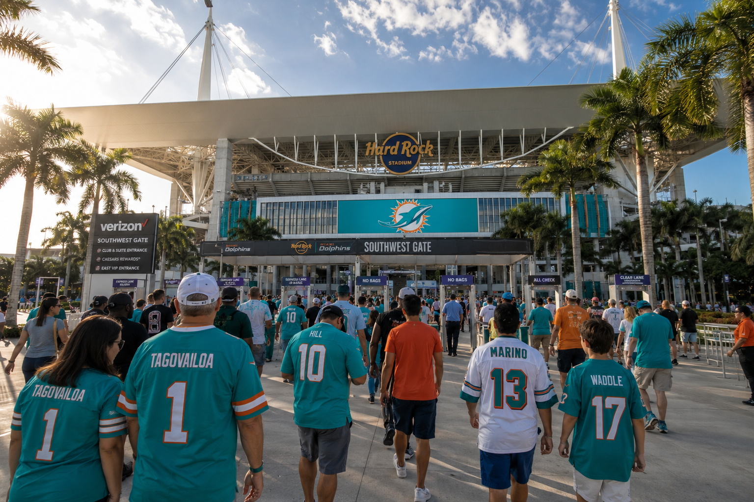 game day at Hard Rock Stadium