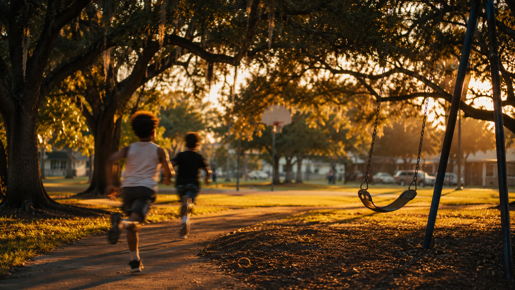 Golden hour park run
