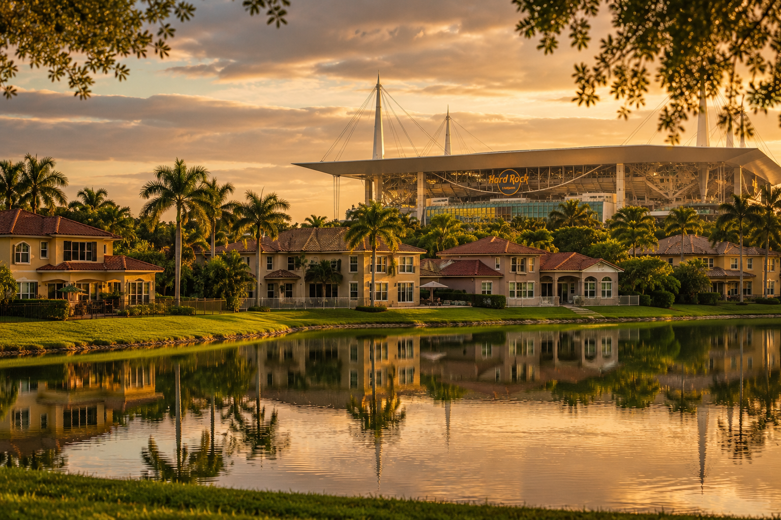 Golden Hour Lakeside Villas by Hard Rock Stadium
