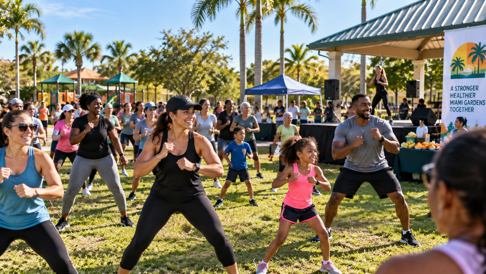A free community fitness class in Miami Gardens